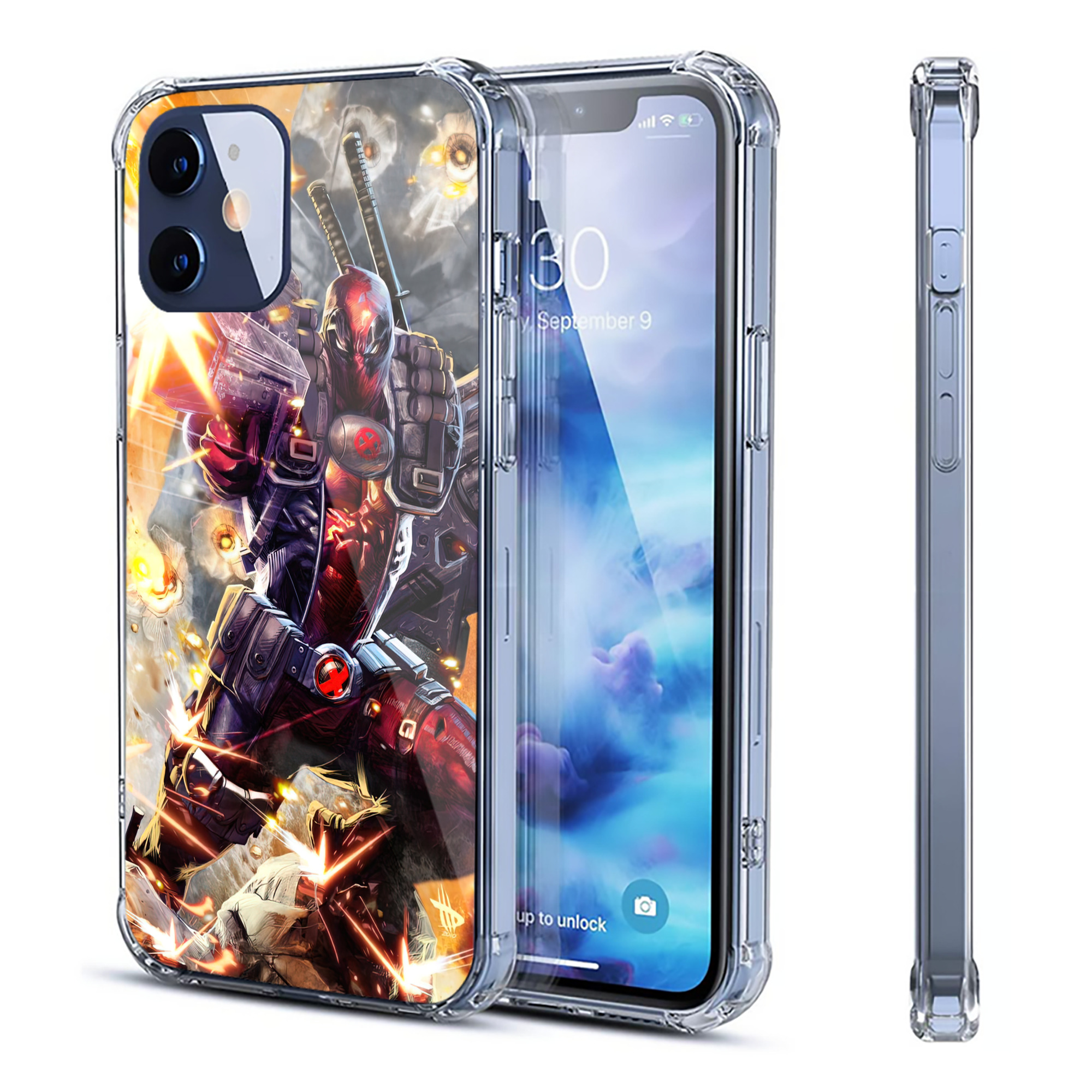 （画像用） Deadpool デッドプール 【iPhone 12シリーズ対応】透明スマホケース（クリアソフトケース）